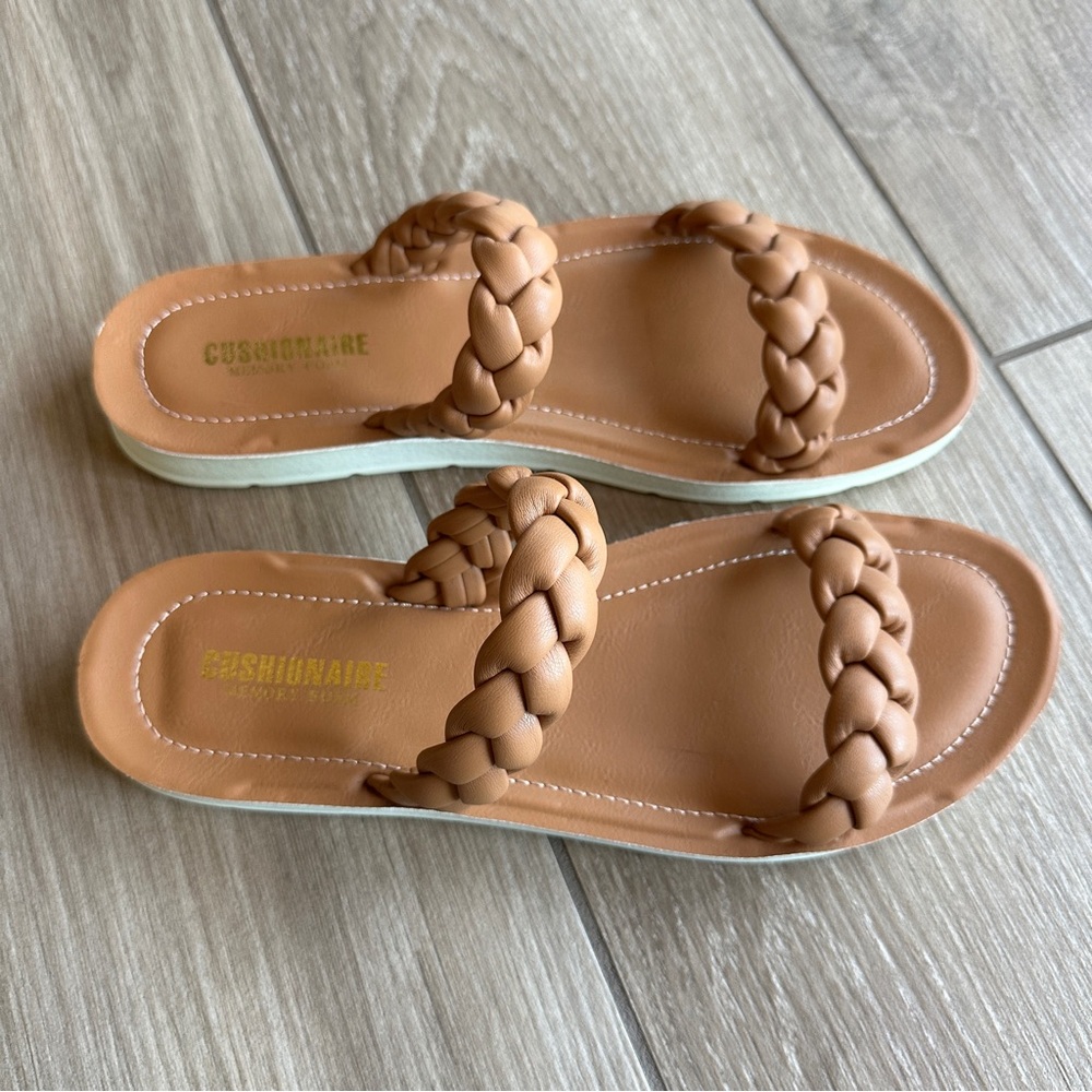 Cushionaire Isla Braided Slip On Sandals Size 9 1/2